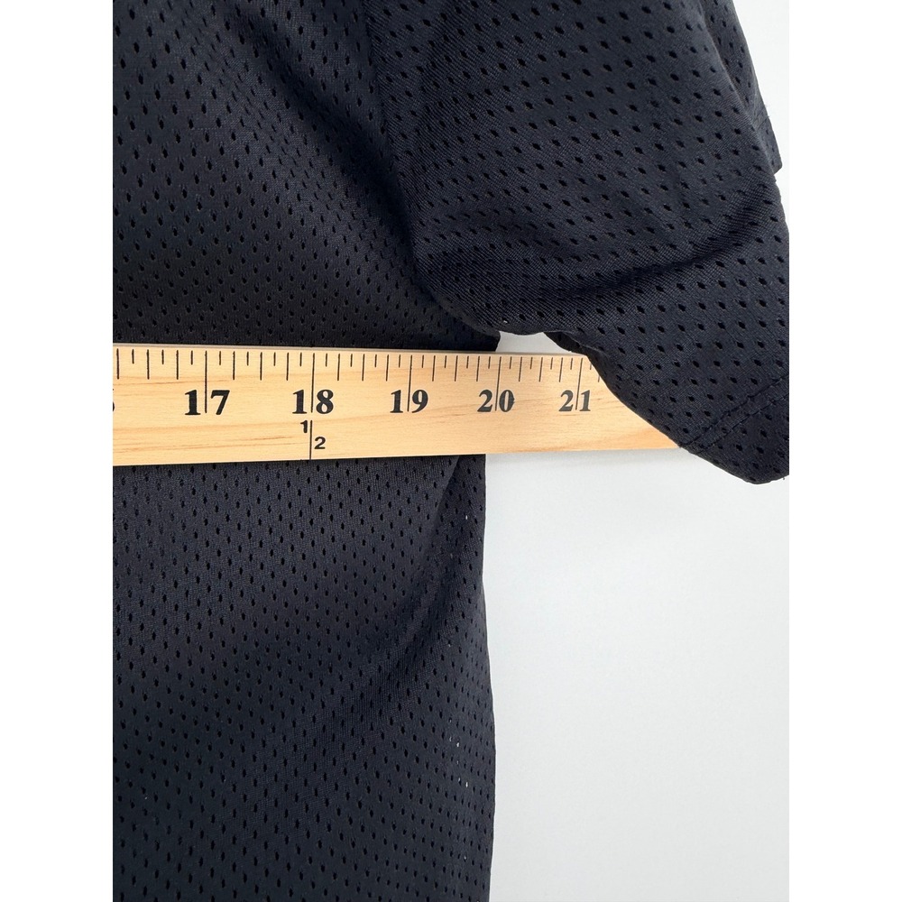 Jordan Mesh Button Down Shirt XL Black Short Sleeve Cropped Streetwear Sporty - Picture 5 of 7